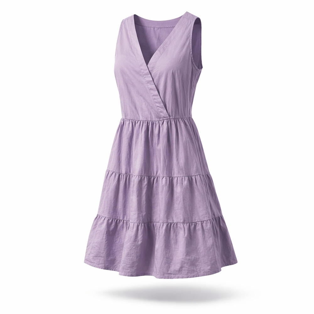 J.Crew | Lavender Purple Sleeveless Tiered Dress | Size 4